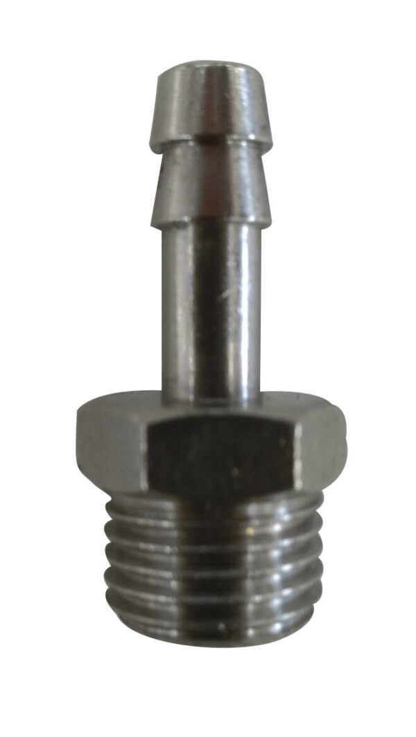 Raccord embout 1/4"M avec passage tuyau 7mm pour chauffage fioul