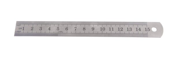 Réglet Inox 150mm (graduation métrique) - AC 0005 - CLAS Equipements