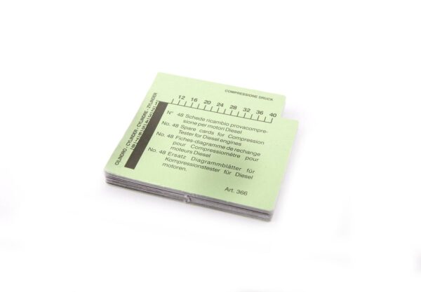 Fiches diagramme essence (50 pieces) pour compressiomètre AC 0100 - AC 0110 - CLAS Equipements