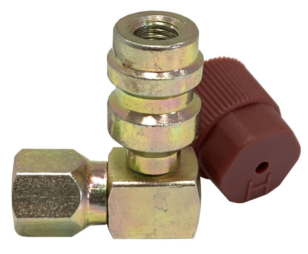 5 adaptateurs HP 90° R134a x F1/4" SAE spécial climatisation véhicule - AC 9116 - CLAS Equipements
