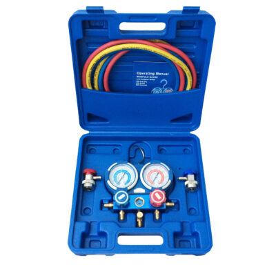 Kit manomètre contrôle pression 2 voies R134a spécial climatisation véhicule - AC 9153 - CLAS Equipements