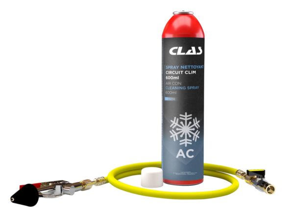 Kit pistolet et spray nettoyant circuit clim 600ml pour climatisation véhicule - AC 9156 - CLAS Equipements