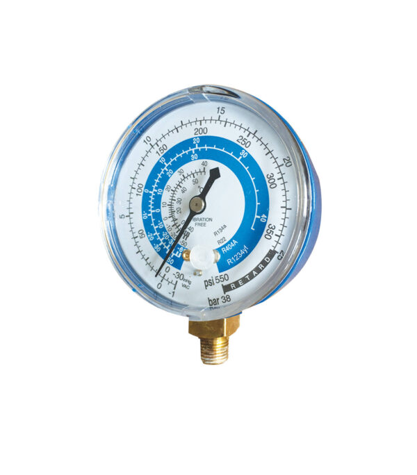 Manomètre R134a - R1234yf HP 1x1/8 NPT spécial climatisation véhicule - AC 9160 - CLAS Equipements