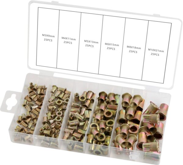 Assortiment 150 rivets filetés M3 à M10 - CO 0480 - CLAS Equipements