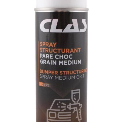 Spray structurant pare choc grain médium 400mL spécial carrosserie - CO 1003 - CLAS Equipements