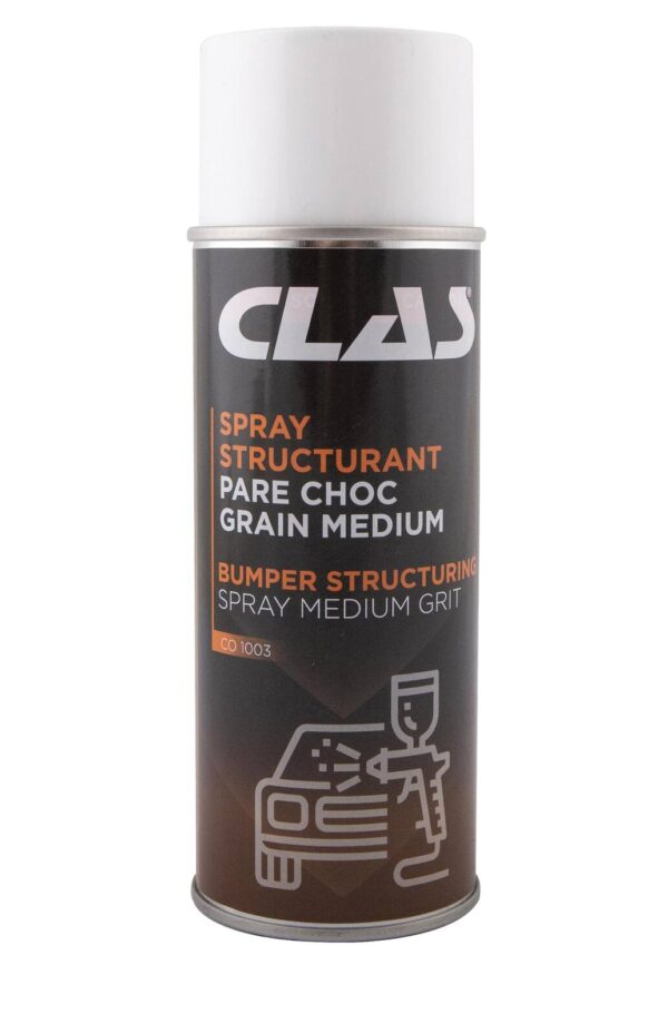 Spray structurant pare choc grain médium 400mL spécial carrosserie - CO 1003 - CLAS Equipements