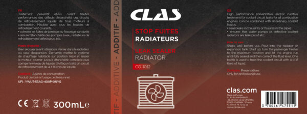 Stop fuites radiateurs 300ml - CO 1012 - CLAS Equipements – Image 2