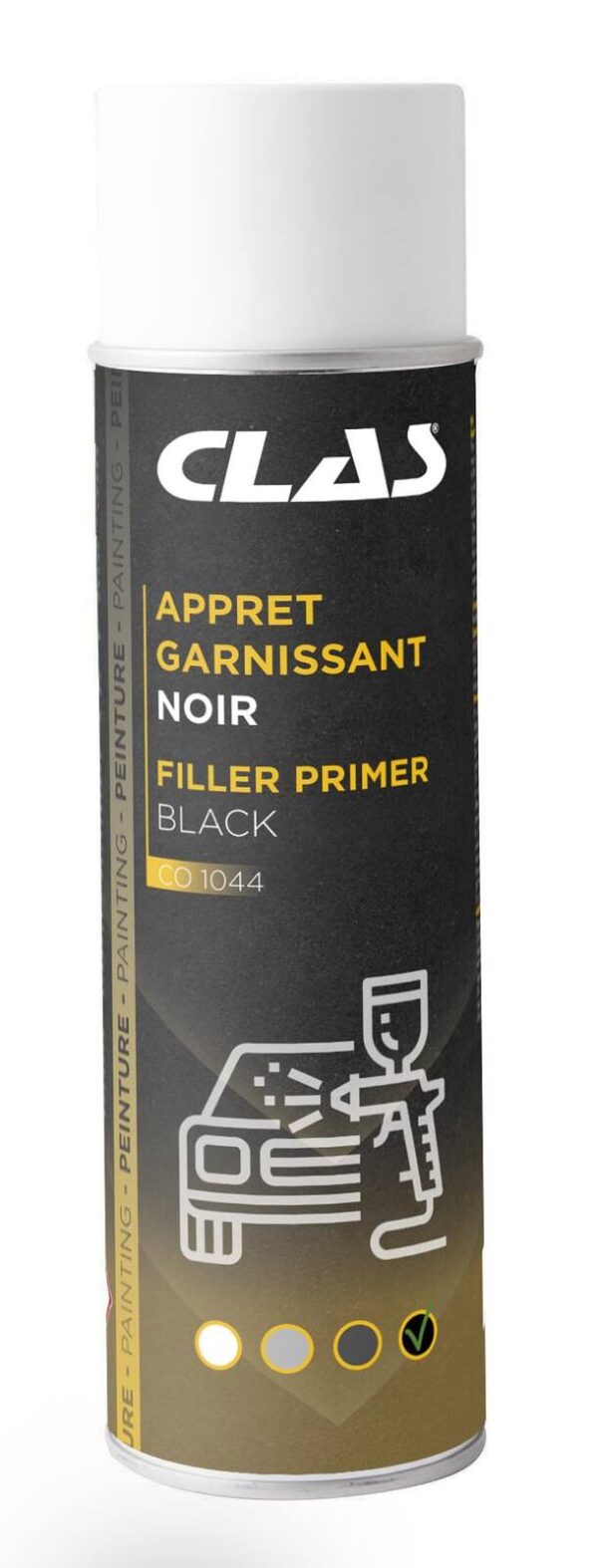 Apprêt garnissant noir 500ml spécial carrosserie - CO 1044 - CLAS Equipements