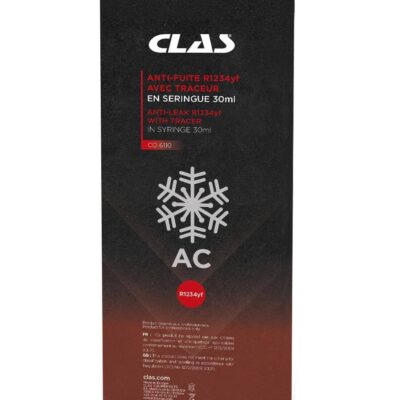 Anti-fuite climatisation R1234yf avec traceur en seringue 30ml - CO 6110 - CLAS Equipements