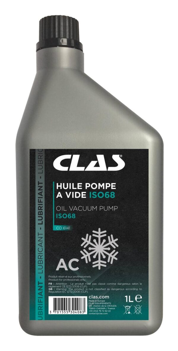 Huile pompe a vide iso68 1l - CO 6141 - CLAS Equipements