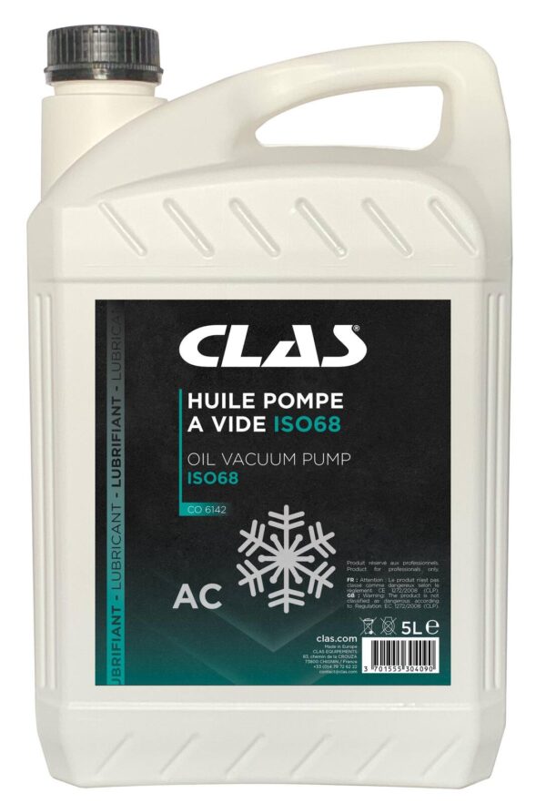 Huile pompe a vide iso68 5l - CO 6142 - CLAS Equipements