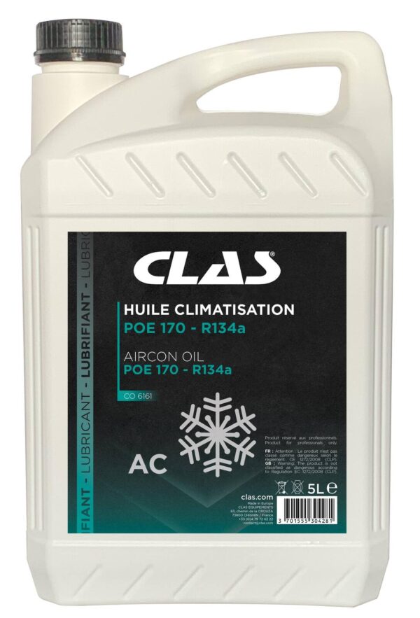 Huile climatisation poe 170 5l - r134a - CO 6161 - CLAS Equipements
