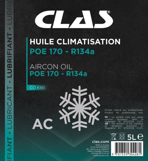 Huile climatisation poe 170 5l - r134a - CO 6161 - CLAS Equipements – Image 2