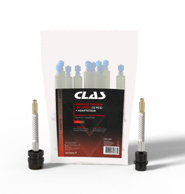 Seringue traceur universel 7,5ml (12 pcs) + adaptateurs - CO 6253 - CLAS Equipements