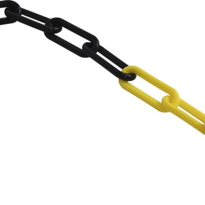 chaîne signalisation plastique jaune/noire (25M) - EG 0013 - CLAS Equipements
