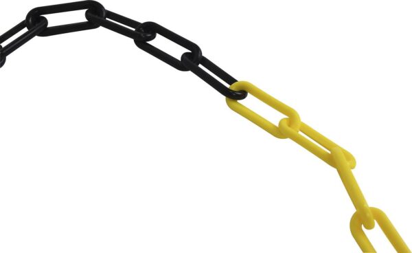 chaîne signalisation plastique jaune/noire (25M) - EG 0013 - CLAS Equipements