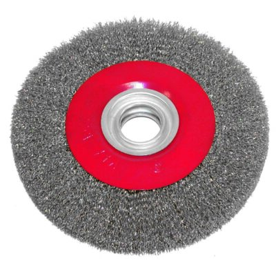 Brosse métal pour touret ø 200 x Ep. 25 mm fil d'acier ondulé 0,30 mm - EG 0221 - CLAS Equipements