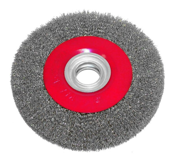 Brosse métal pour touret ø 200 x Ep. 25 mm fil d'acier ondulé 0,30 mm - EG 0221 - CLAS Equipements