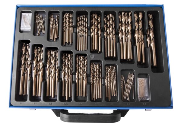 Coffret 170 forets HSS 5% Cobalt pour perçage de l'inox, aciers - EG 0681 - CLAS Equipements