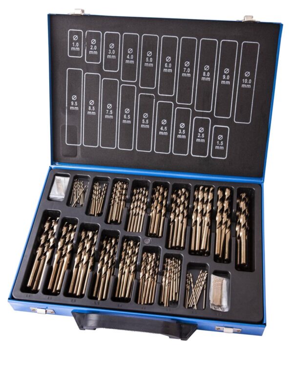 Coffret 170 forets HSS 5% Cobalt pour perçage de l'inox, aciers - EG 0681 - CLAS Equipements – Image 2