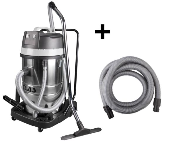 Aspirateur eau et poussière 2x1000W 230V 80 litres + flexible 4M - EG 1040 - CLAS Equipements