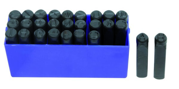 Coffret 27pcs lettres à frapper DIN 10mm de A à Z + & - EG 5030 - CLAS Equipements