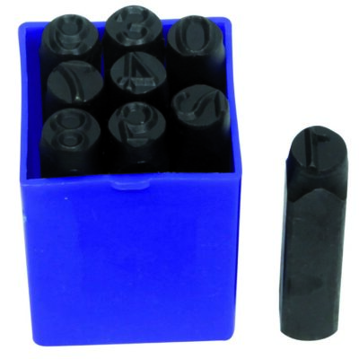 Coffret 9pcs chiffres à frapper DIN 10mm de 0 à 8 - EG 5031 - CLAS Equipements