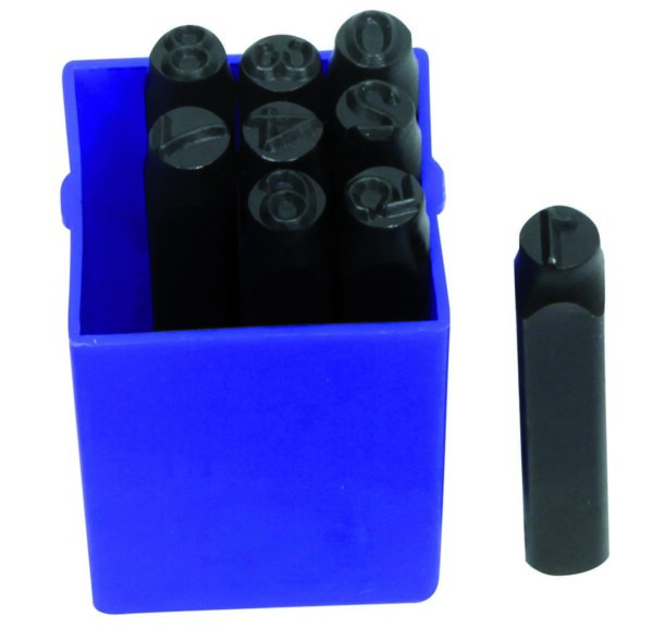 Coffret 9pcs chiffres à frapper DIN 8mm de 0 à 8 - EG 5033 - CLAS Equipements