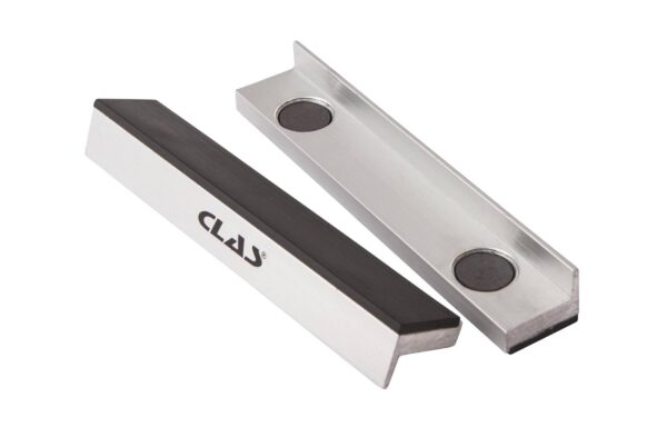 Jeu de 2 mors magnétiques 150mm revêtement caoutchouc pour étau OM 4066 - EG 7053 - CLAS Equipements
