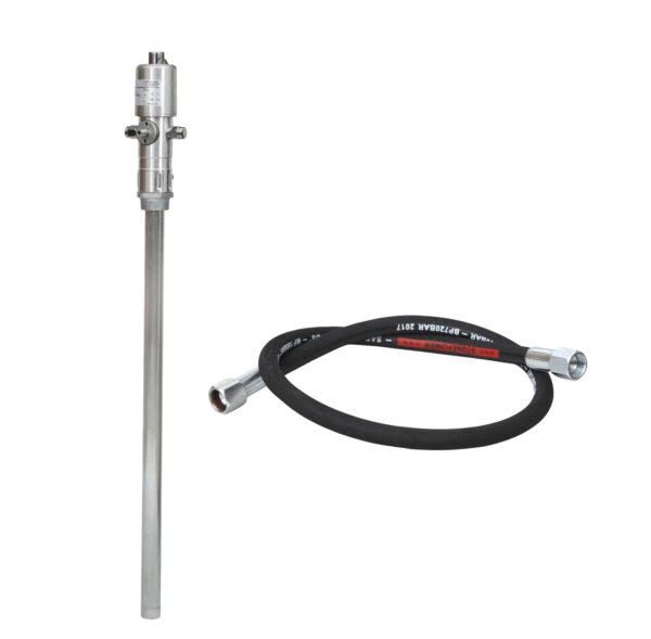 Pompe à huile 5:1 pneumatique + flexible 4M pour fûts 180-220kg - HU 0619N - CLAS Equipements
