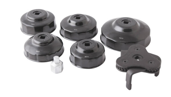 Coffret 6 clés à filtres multimarque + adaptateur 1/2" à 3/8" - HU 1995BL - CLAS Equipements – Image 2