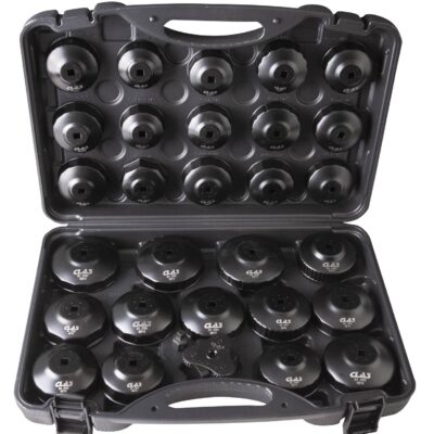 Coffret 30 douilles et clés filtres à huile multimarque + adapateur 1/2" à 3/8" - HU 1999 - CLAS Equipements