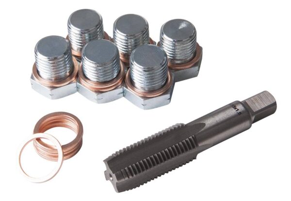 Lot de 6 bouchons + joints + taraud M13x1.25 pour réparation carter - HU 2051 - CLAS Equipements