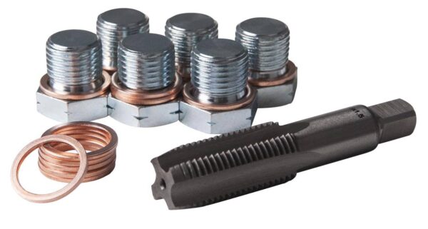 Lot de 6 bouchons + joints + taraud M13x1.25 pour réparation carter - HU 2051 - CLAS Equipements – Image 2
