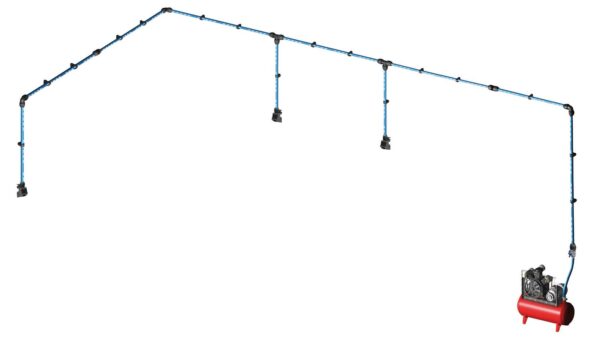 Kit réseau alu ø16mm L. 20M 3 descentes pour réseau d'air comprimé - KR 2016 - CLAS Equipements