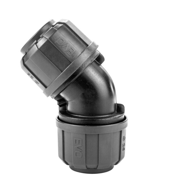 Coude composite ø25mm à 45° pour réseau d'air comprimé - KR 7001 - CLAS Equipements
