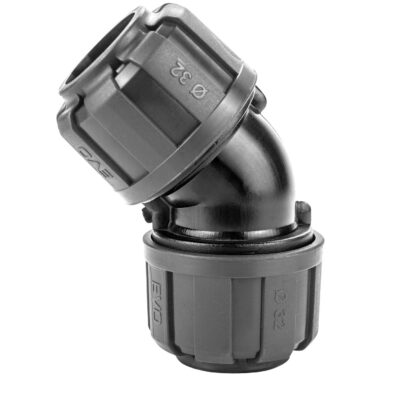 Coude composite ø32mm à 45° pour réseau d'air comprimé - KR 7002 - CLAS Equipements