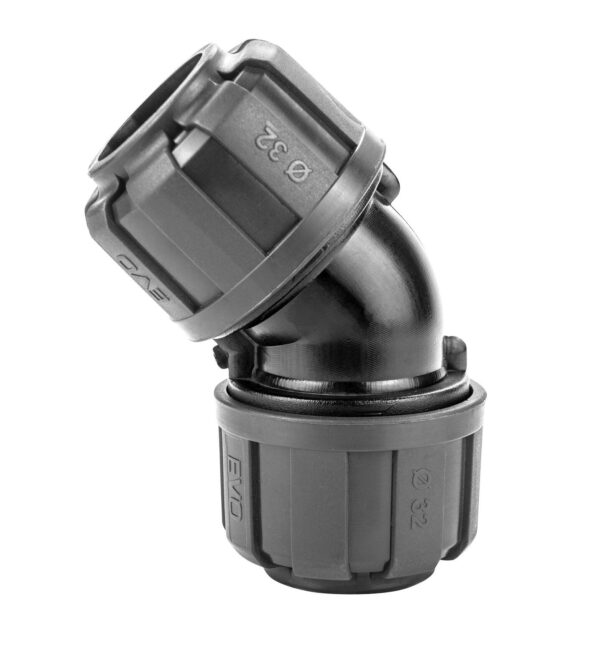 Coude composite ø32mm à 45° pour réseau d'air comprimé - KR 7002 - CLAS Equipements