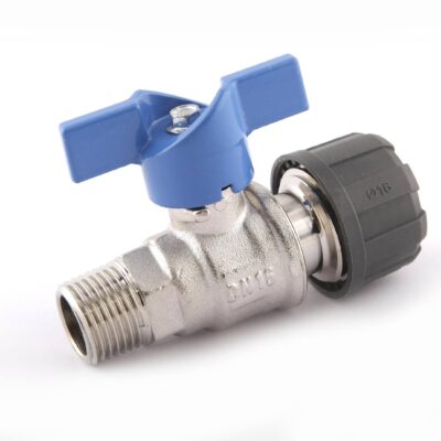 Vanne filetée ø16mm mâle 1/2"g pour réseau d'air comprimé - KR 7027 - CLAS Equipements