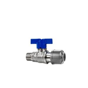 Vanne pour tube ø20 fileté mâle 1/2"G pour réseau d'air comprimé - KR 7052 - CLAS Equipements