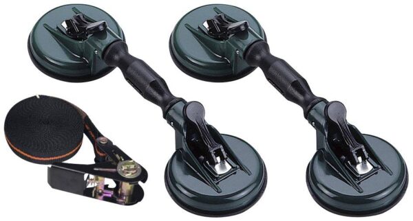 Paire de ventouses ø120mm 120Kg + sangle à cliquet 5M - OC 0600 - CLAS Equipements