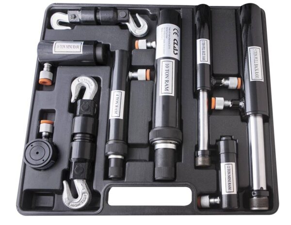 Coffret 7 vérins carrossier tireur/pousseur raccord 1/4" - OC 0705 - CLAS Equipements – Image 2