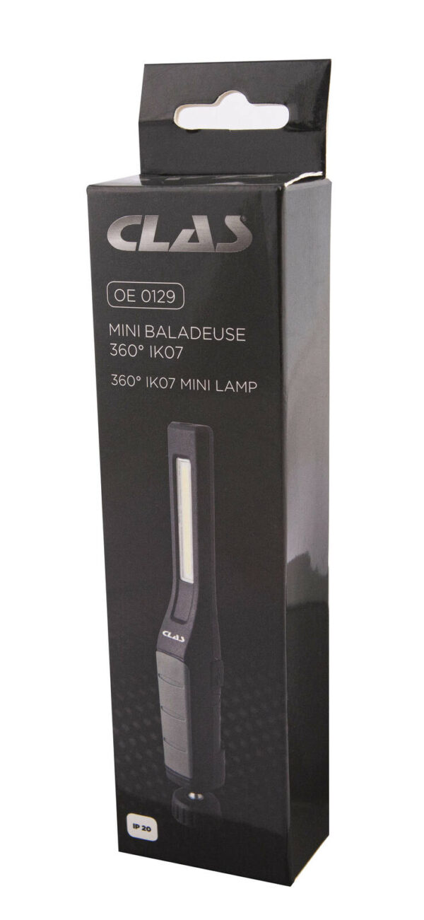 Mini baladeuse 360° IK07 2W COB + 3W 1818 SMD LED avec support magnétique - OE 0129 - CLAS Equipements – Image 7