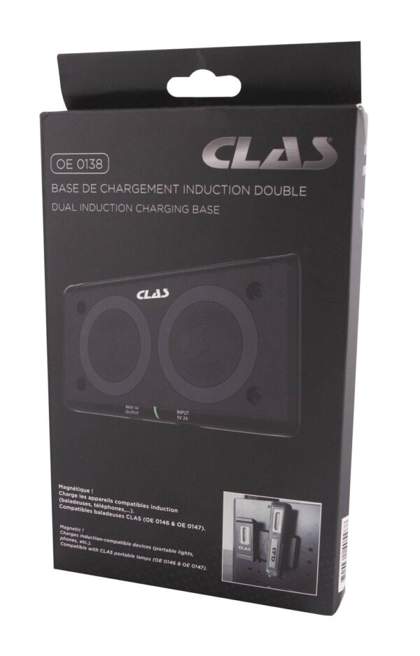 Base de chargement induction double USB/C pour baladeuses OE 0146, OE 0147 - OE 0138 - CLAS Equipements – Image 3