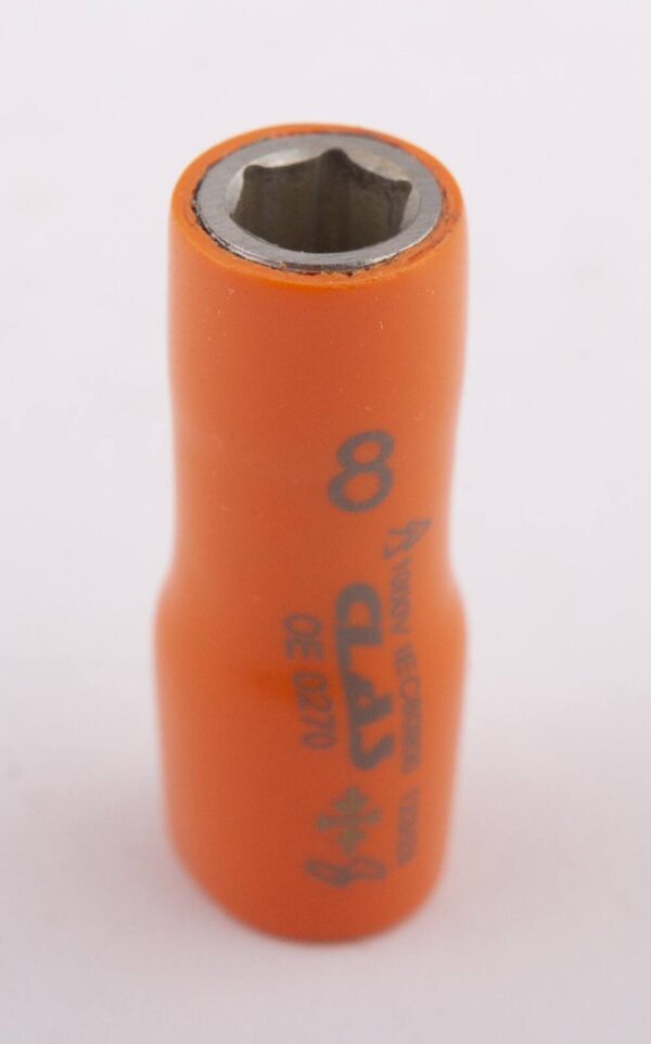 Douille 6 pans femelle isolée 8mm 1/4'' 1000V VDE IEC 60900 CrV - OE 0270 - CLAS Equipements