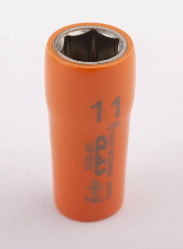 Douille 6 pans femelle isolée 11mm 1/4'' 1000V VDE IEC 60900 CrV - OE 0273 - CLAS Equipements