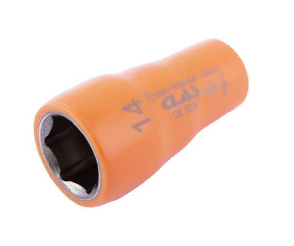 Douille 6 pans femelle isolée 14mm 1/4'' 1000V VDE IEC 60900 CrV - OE 0276 - CLAS Equipements