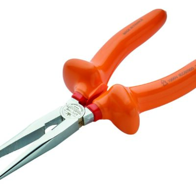 Pince téléphone à longs becs demi ronds droits isolée 1000V premium IEC 60900 en Crv - OE 0526 - CLAS Equipements