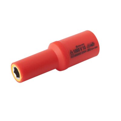 Douille 8mm L.72mm 3/8" isolée 1000V IEC 60900 en Crv - OE 0702 - CLAS Equipements