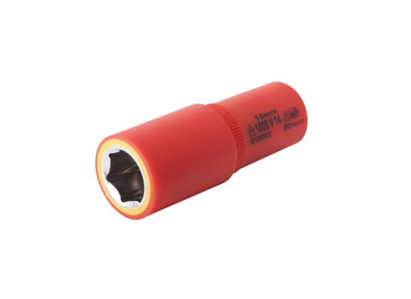 Douille 15mm L.72mm 3/8" isolée 1000V IEC 60900 en Crv - OE 0706 - CLAS Equipements